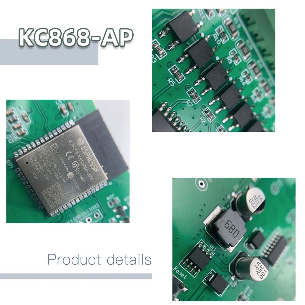 KC868-AP 12V 24V Led Strip PWM Dimmer Board Smart Switch RJ45/Wifi RS485 ESP32 ESPhome Home Assistant Tasmota Arduino IDE