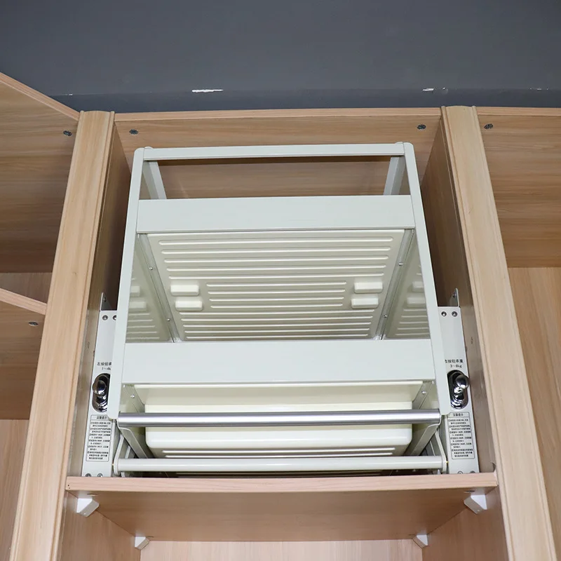 

Cabinet double-layer damping lifting basket lifter hanging cabinet wardrobe pull-down rack shelf for advanced cabinets