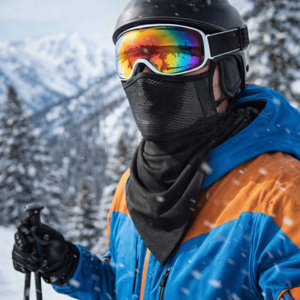 Atmungsaktive Netz-Gesichtsmaske aus Eisseide mit Ohrhaken-Design, Eisseidenschal mit verlängertem Saum, dreieckige Form, atmungsaktive Maske – Detail 5