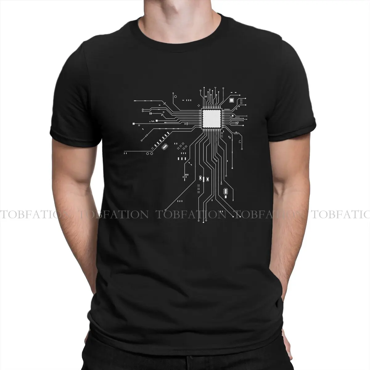 CPU Processor Circuit Diagram Special TShirt Computer Cpu Core 100% Cotton Creative Gift Clothes  T Shirt Short Sleeve Hot Sale