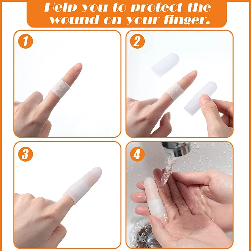 5 pz/set protezione per le dita in Silicone copertura per i pollici protezione per la punta delle dita coltello taglio dita protezione antiscottatura culle per le dita