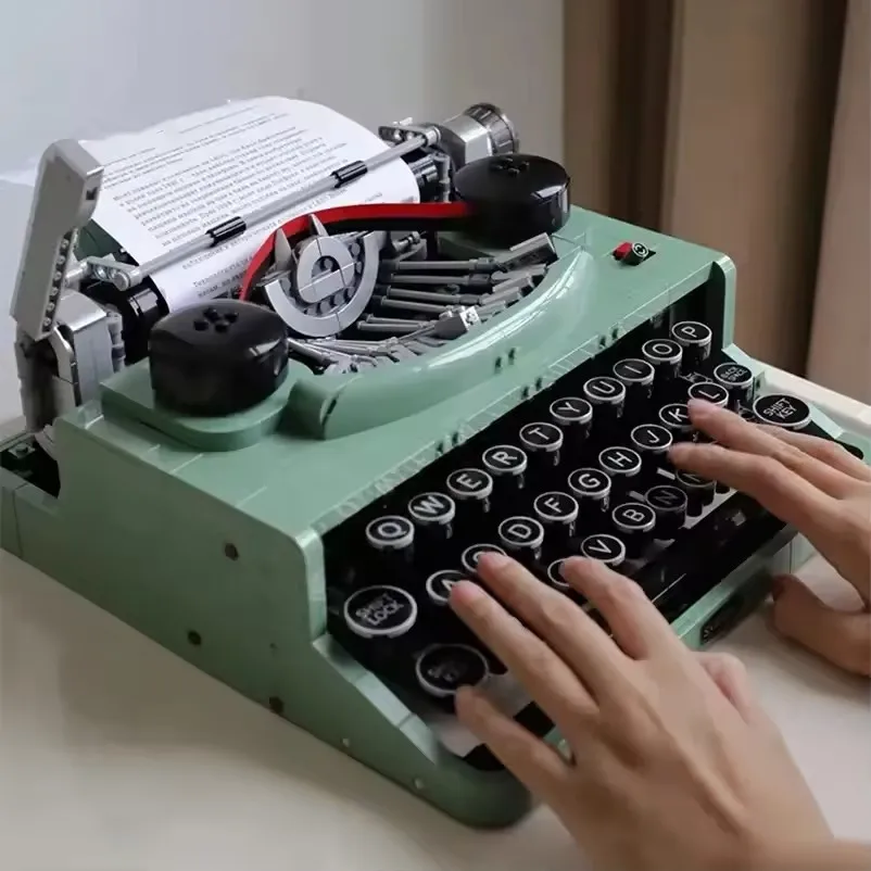 Ideas Typewriter 21327 Building Blocks Set for Adults Collectible Retro Display Model Toys Unique Children Gifts Home Decoration