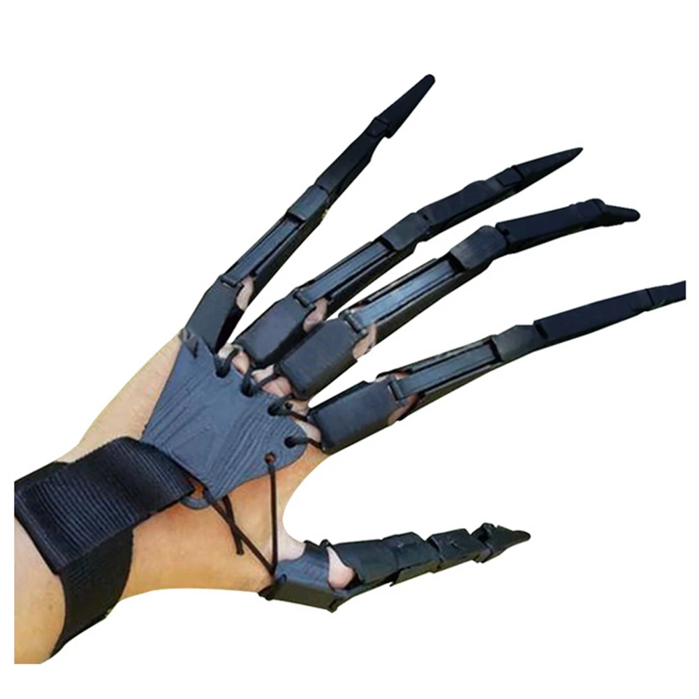 Guantes de dedo articulados para Halloween, accesorio Flexible y divertido para disfraz de Halloween, garra fantasma, modelo de mano, 1 piezas