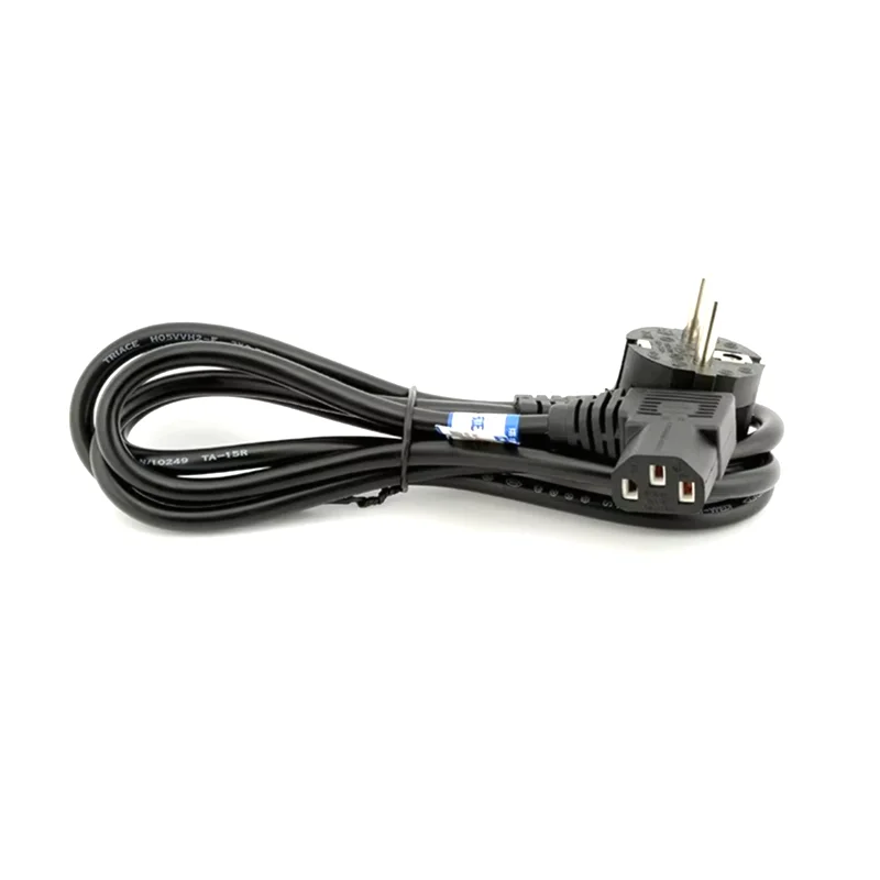 1.5M/5FT C13 IEC Kettle 90 right angle Degree to European 2 pin Round AC EU Plug Power Cable Lead Cord PC 150CM