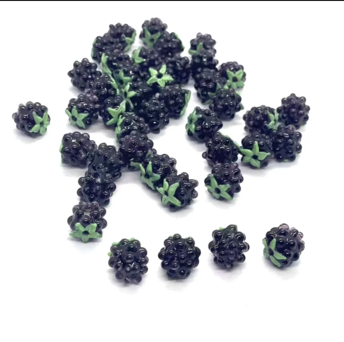 DIY Mini Czech Glass Grape Beads Raspberry Pendant Accessory Bead
