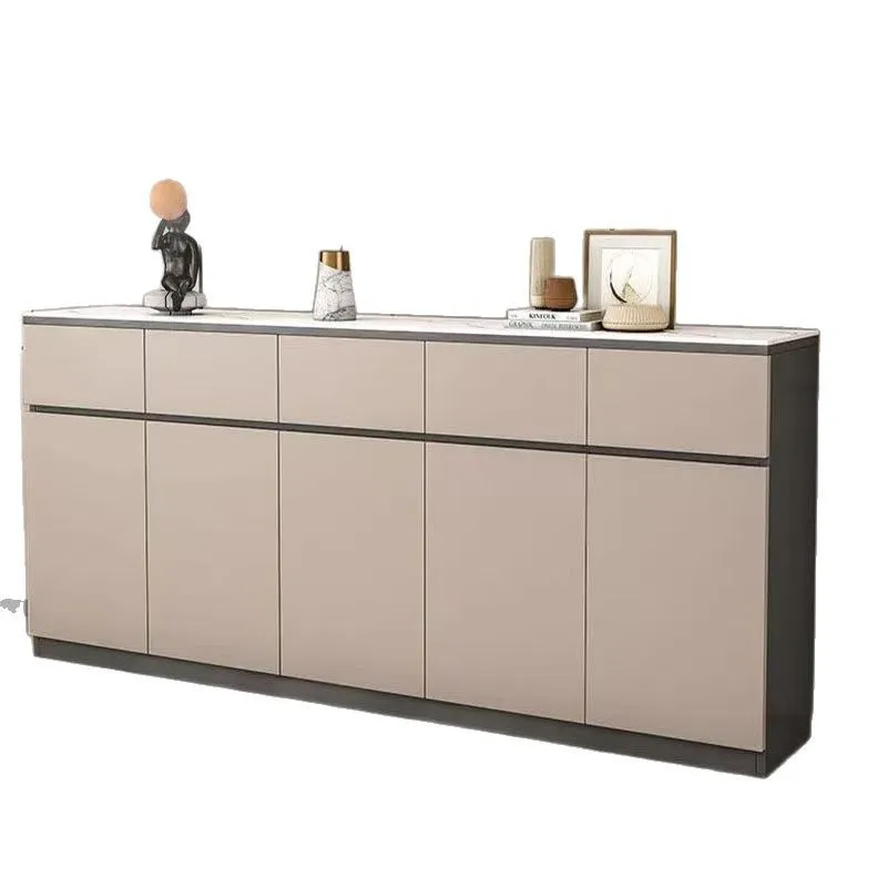 

Rock board solid wood dining cabinet, kitchen, living room, wall facing tea and water cabinet, modern, simple and generous