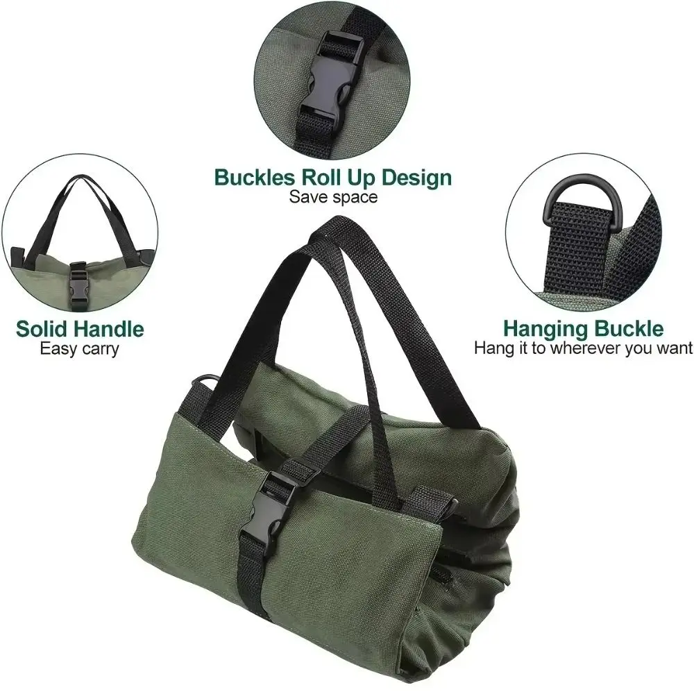 Multi-pocket Folding Reel Rolling Tool Bag Handbag Separate Storage Multi-function Tool Box Portable Oxford Cloth