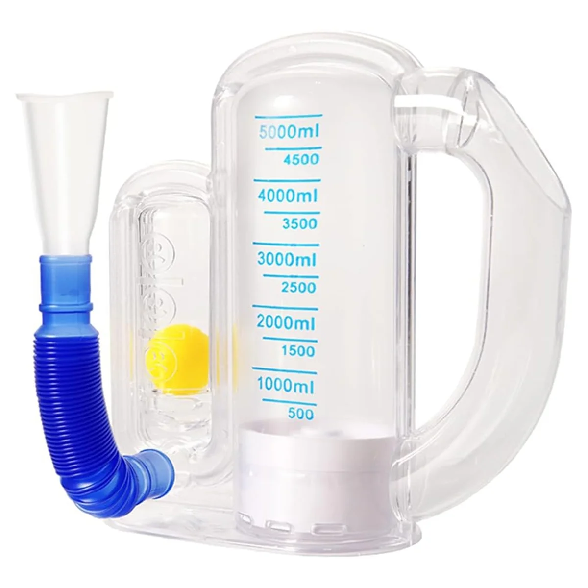 A72Z Breathing Exercise Device for Lungs,Deep Breathing Trainer with Flow Rate Indicator,Incentive Spirometer 5000ml