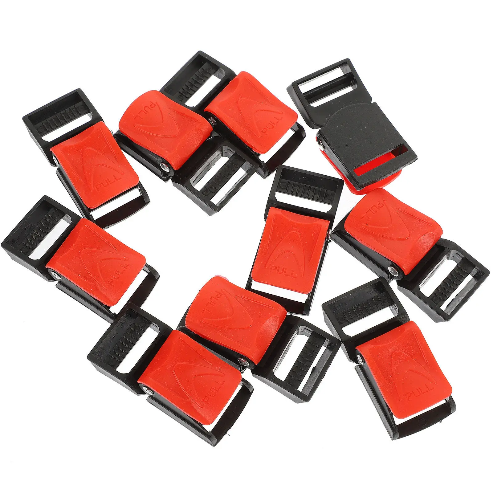 10Pcs Motorcycle Safety Buckles ABS Iron Quick Release Buckle Chip Strap Replacement Chin Strap Buckles Accessories