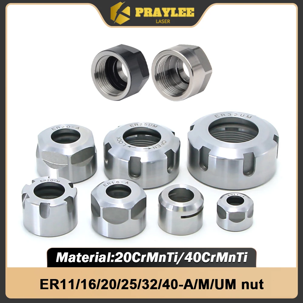 

ER Nut ER8 ER11 ER16 ER20 ER25 ER32 Collet Nut A M UM NUT for ER Collet and Tool Holder Bracket Tool Extension Rod