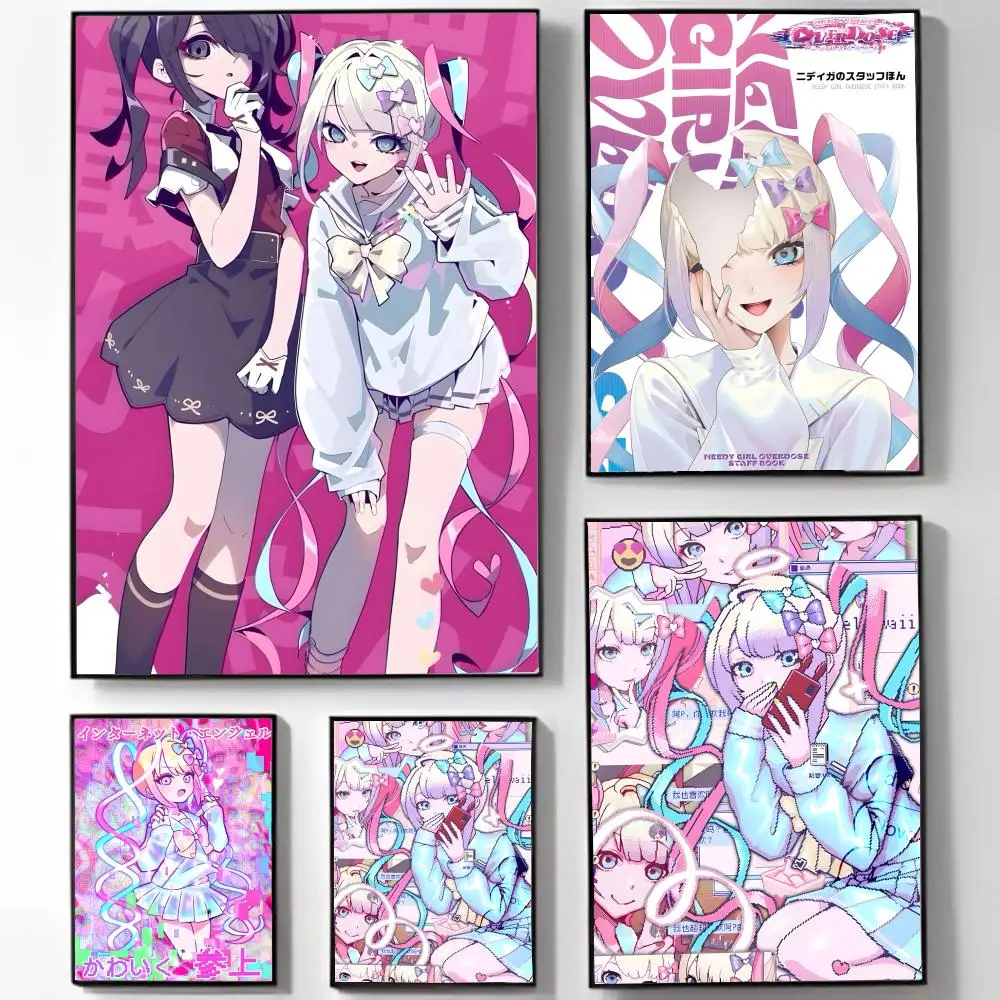 1PC N-Needy Streamer O-Overload Poster Poster High-definition Art Sticker Self Adhesive Waterproof Home Decoration