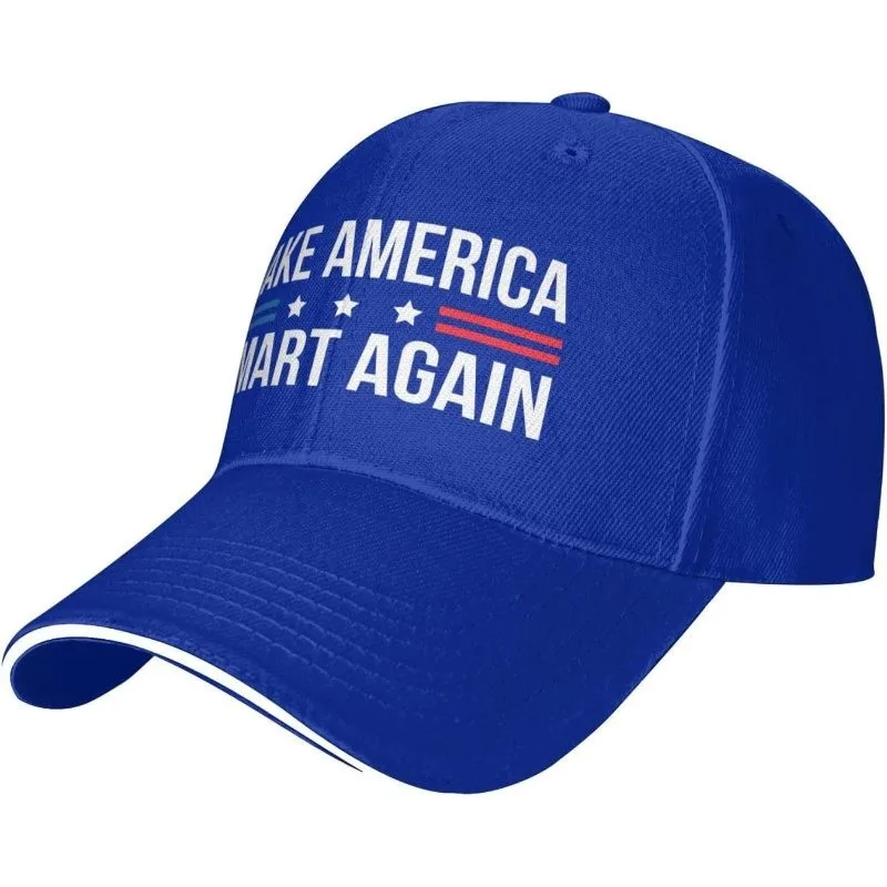 Make America Smart Again Baseball Cap Polyester Casual Adjustable Unisex Sun Protection Hat