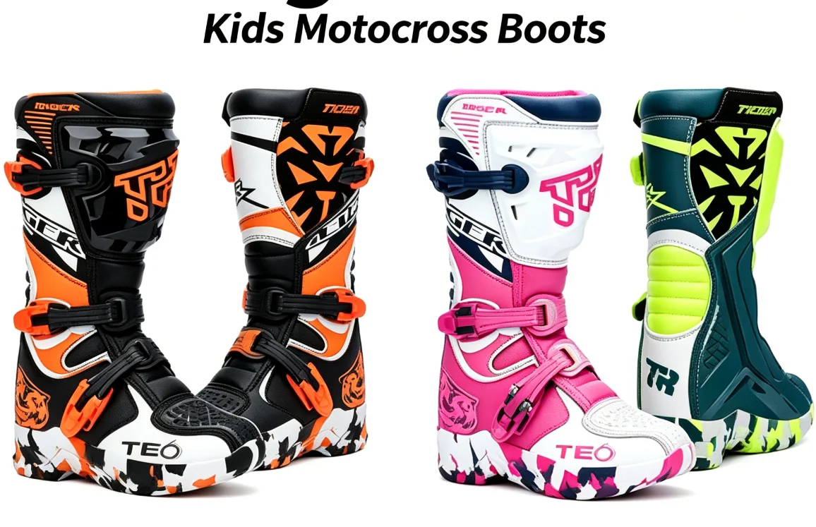 2026 NTR‑tiger TE006 Kids Motocross Boots Youth Off‑Road Motorcycle Riding Boots Children Dirt Bike Racing Gear For Boys Girls