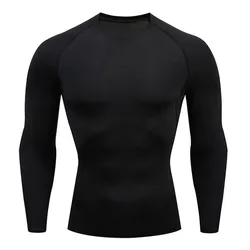 Men T shirt Customizable LOGO Gym Rashguard Men Tight Sportswear Running Training Leggings Black White Solid Tshirts Tops