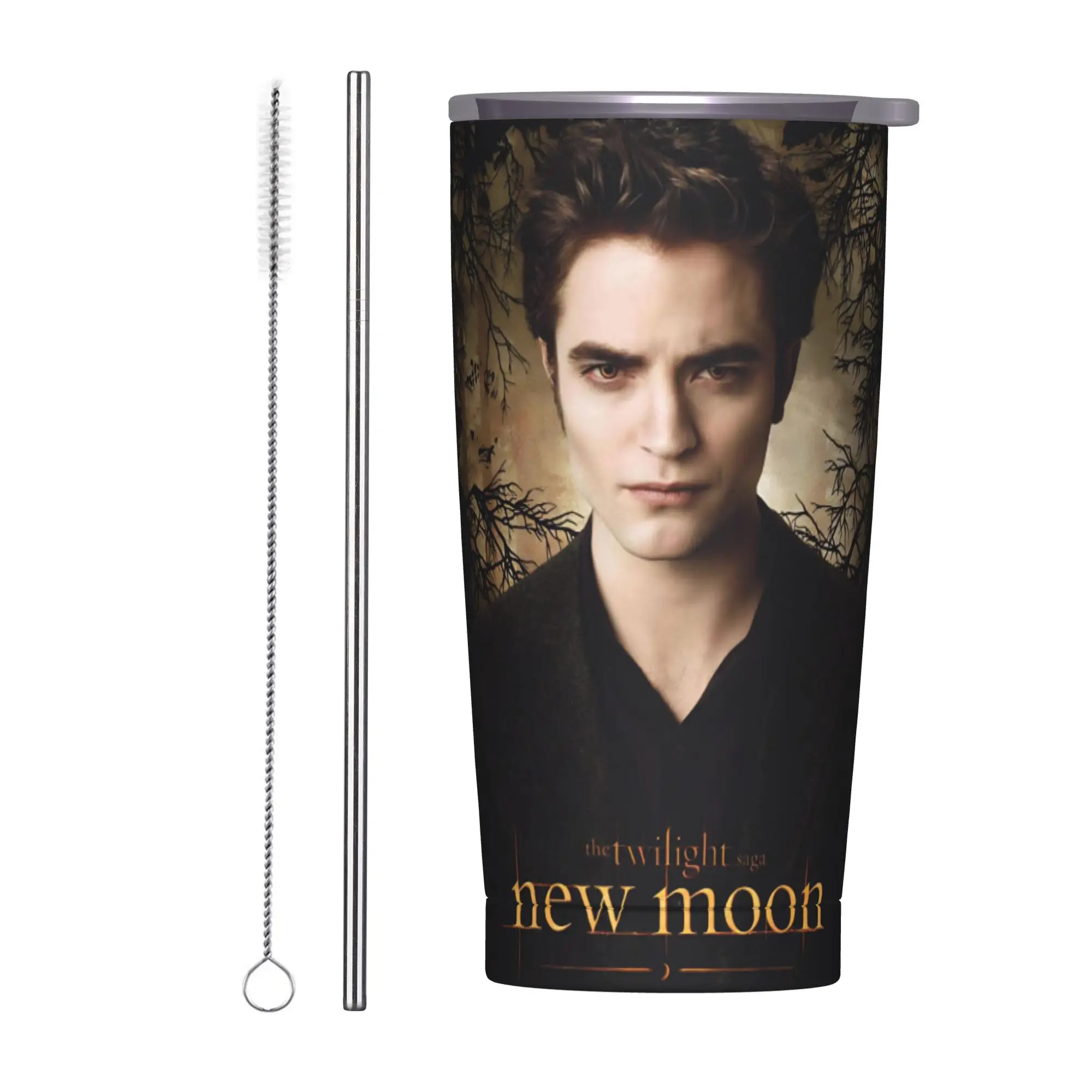 Edwards Cullen  Insulated Tumbler with Lid  Stainless Steel Coffee Mugs Outdoor Travel Hot Cold Drinks Cups 20oz