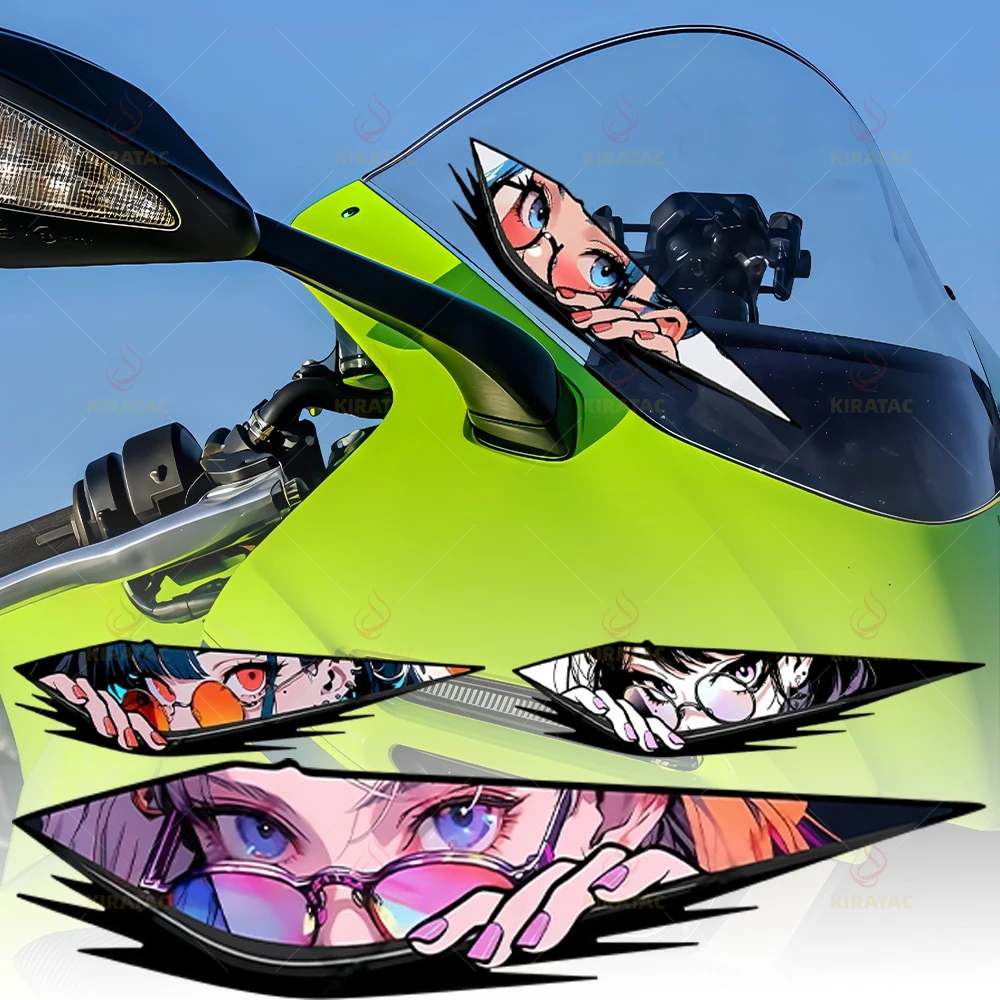 

4Pcs/set JDM Anime Waterproof Vinyl Stickers for Motorcycle Fuel Tank Side Panels Helmet Car Window Laptop Decor