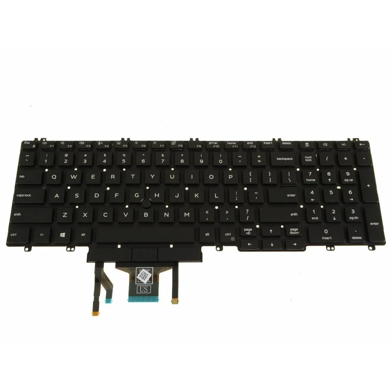 S  0MMH7V FOR DELL Latitude 5500 Precision 3540 Laptop Dual Point Backlit Keyboard