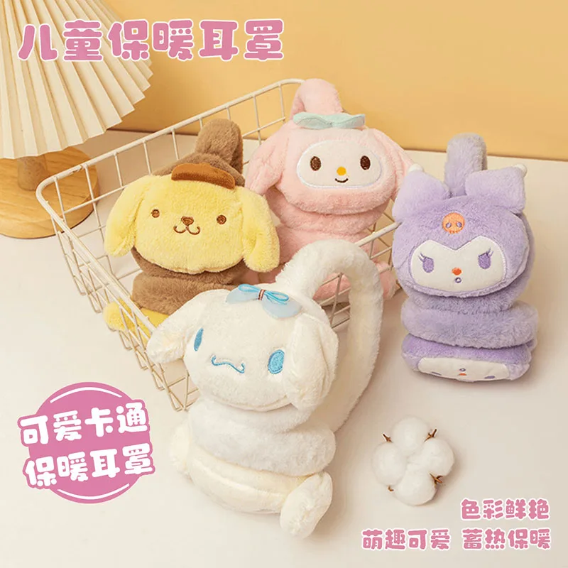 

Kuromi Sanrio Earmuffs Soft Plush My Melody Cinnamoroll Winter Keep Warm Antifreeze Cartoon Kawaii Ear Bags Warm Average Size