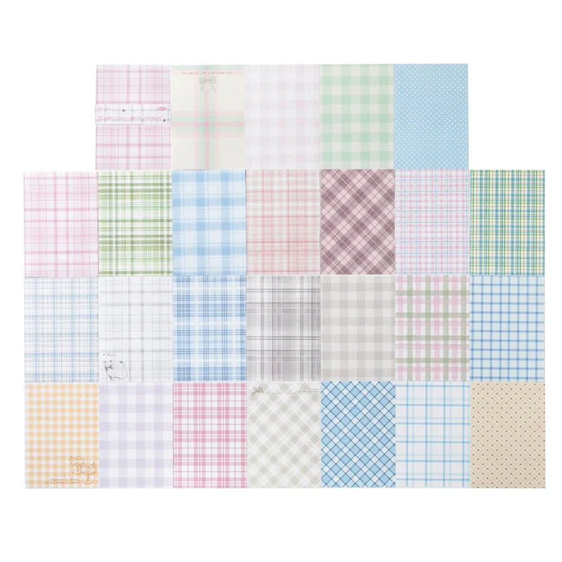 50 pz/lotto Taccuini Memo Materiale Griglia di Carta Carte del Mercato Spazzatura Ufficiale Scrapbooking Retro Sfondo Decorazione di Carta