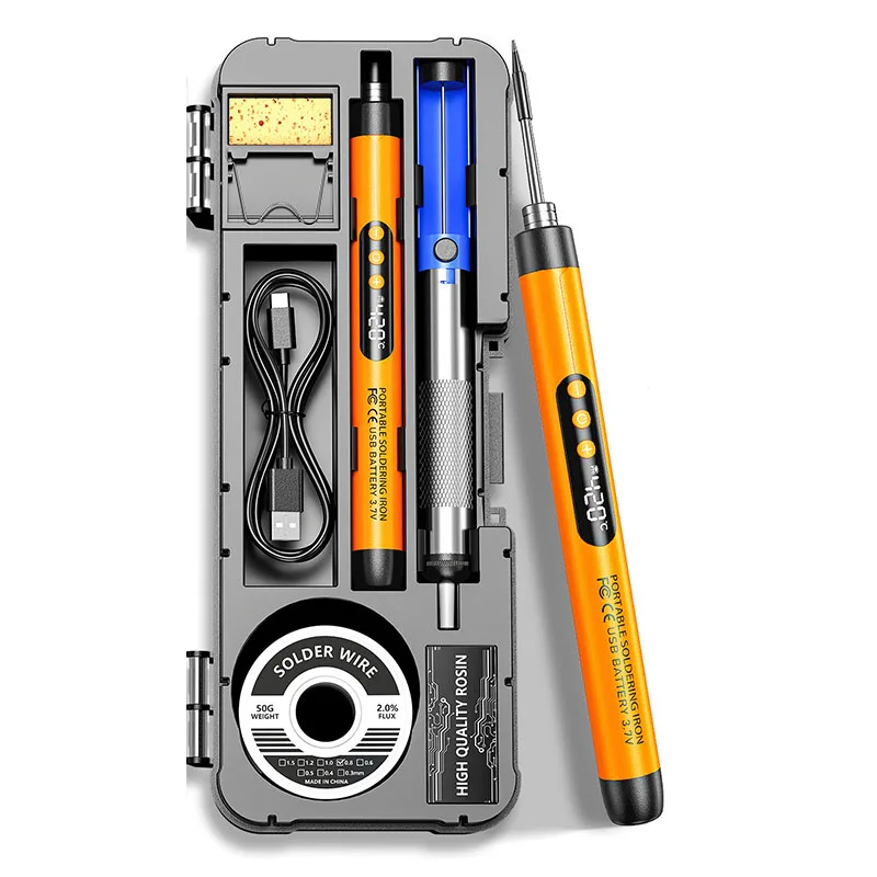 

1Set Electric Soldering Iron 5 Gear Temperature Adjustable Welding Tool USB Digital Display Solder Pen With 3Pcs Replacement Tip