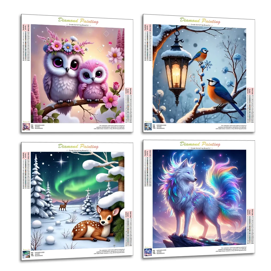 

RUOPOTY Stitch Diamond Painting Animals Diamond Mosaic Paintings Set Diamond Art Accessories Cross Stitch Kit Printed Home Decor