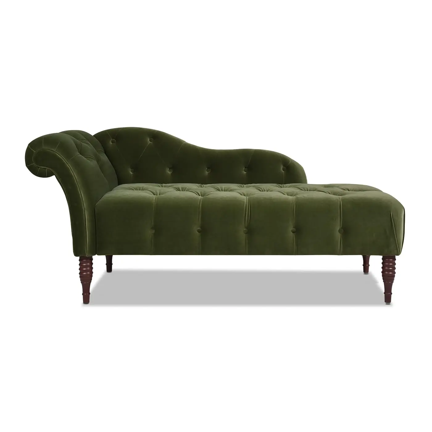 Tufted Chaise Lounge Velvet Upholstered Indoor Bedroom Living Room Seating, Customized