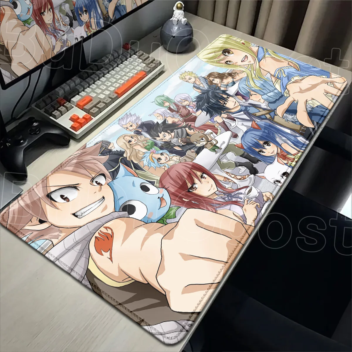 Mauspads, groß, Anime, Büro, Laptop, Tastaturmatten, FAIRY TAIL, Tischteppich, Natsu Dragneel, PC, Gummi, Gaming-Zubehör, 900 x 400 mm – Detail 8