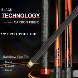 New Demon King SP Pool Cue Rainbow Tip 10.8/11.8/13mm Black Tech Shaft Uni-Loc Joint Pool Cue Stick