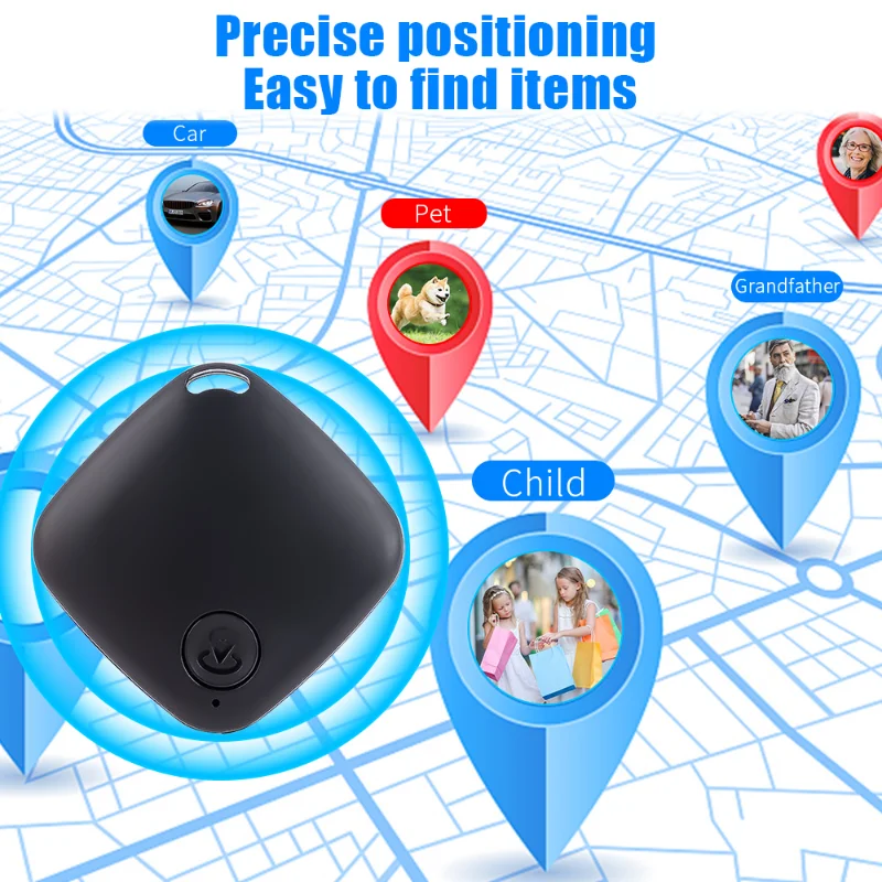 Mini Smart Bluetooth Tracking Device, Tag Air Key, Finder criança, Pet Localização, Anti-lost Alarme, GPS Tracker