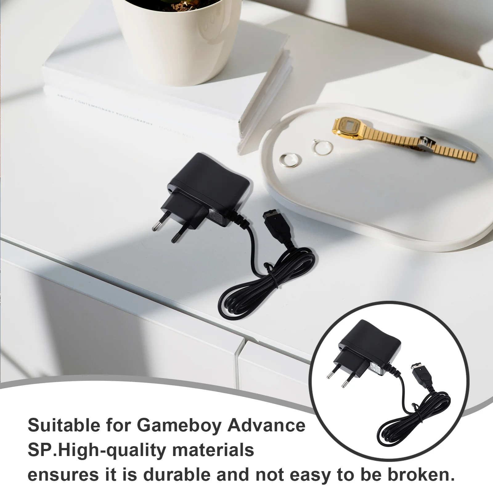 

Adapter for Gameboy Advance Eu Plug Black High Adapter for Reliable Charging Anytime Anywhere