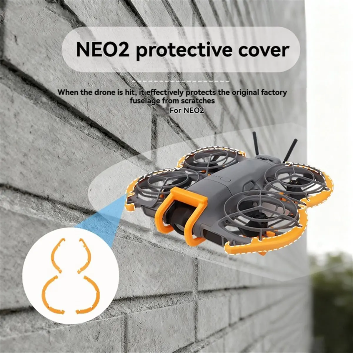 For NEO 2 Body Protection Kit Bumper+Protective Cover+Landing Gear for NEO 2 Accessories Gray