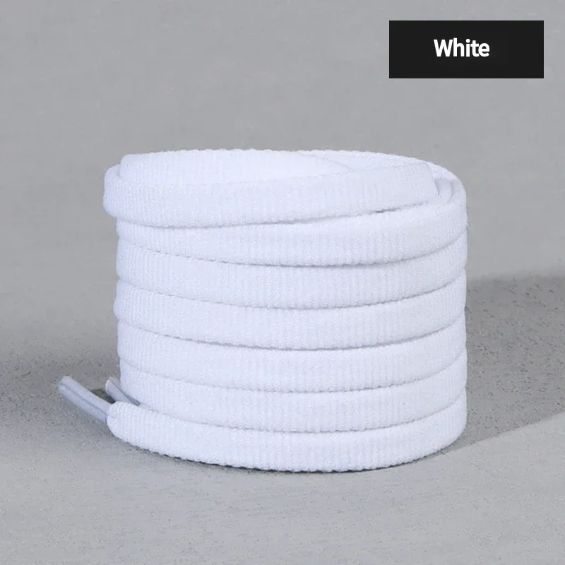 White Black Sneakers Shoelaces Basketball Laces for Shoes 6mm Width Flat Shoelace 90/120/140/160CM Shoes Accessories 1Pair