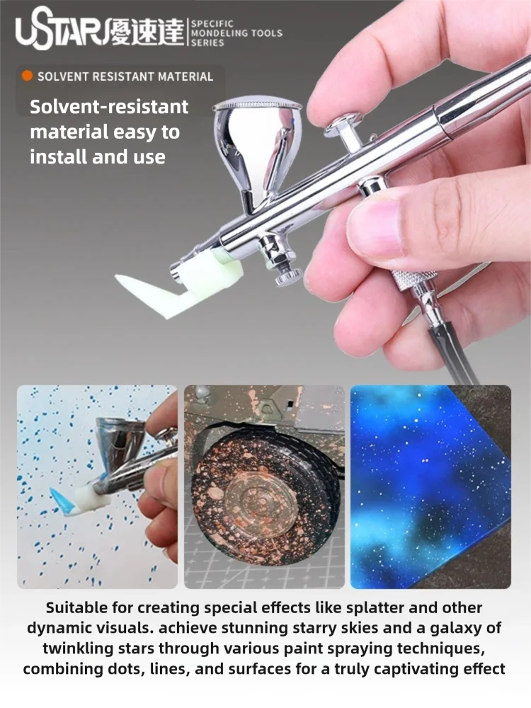 Ustar UA90921 Airbrush Dot Splatter Cap Star Texture Weathering Mud Auxiliary Tool for Gundam Military Scale Hobby Spraying