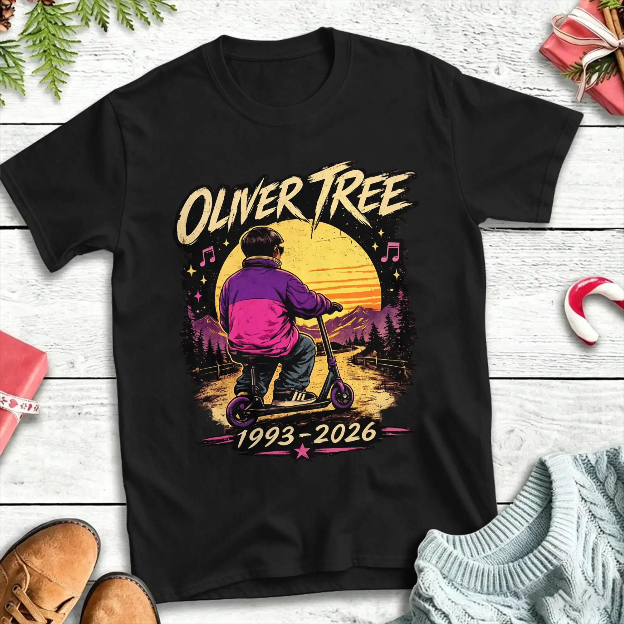 Rest In Peace Oliver Tree 1993-2026  T-Shirt Beach  Trendy Cool T-Shirts Cotton  Tees Short-Sleeve Vintage Tops