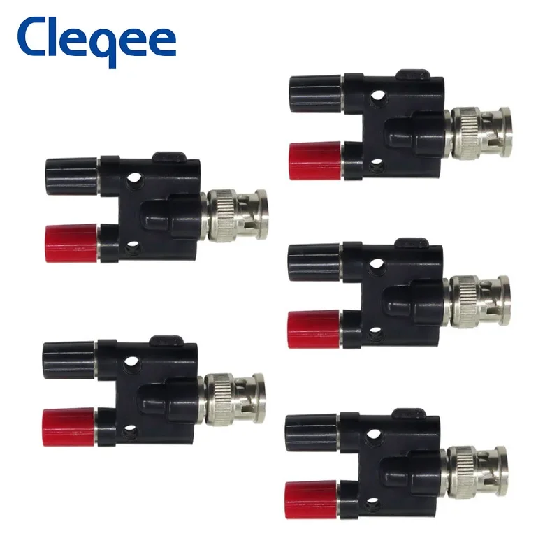 Cleqee P7009 BNC maschio a banana femmina doppio connettore jack da 4 mm Q9 adattatore RF coassiale di alta qualità