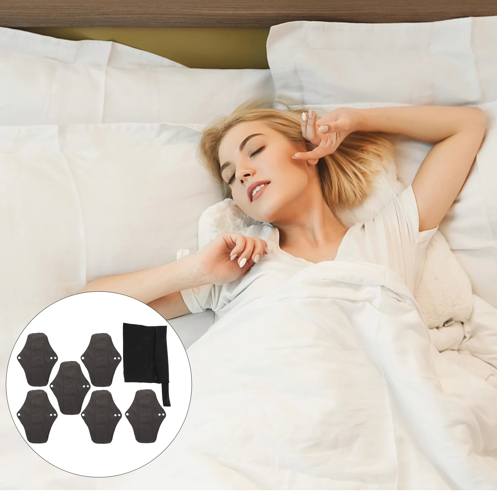 

1Set Washable Sanitary Napkins Reusable Menstrual Pads Comfortable Breathable Leakproof Female Hygiene Reused Sanitary Pads