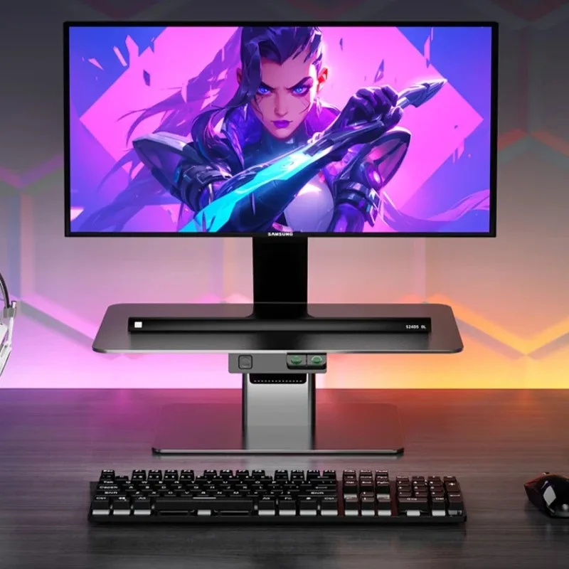 Electric lifting computer desk, notebook holder, aluminum alloy multi-function