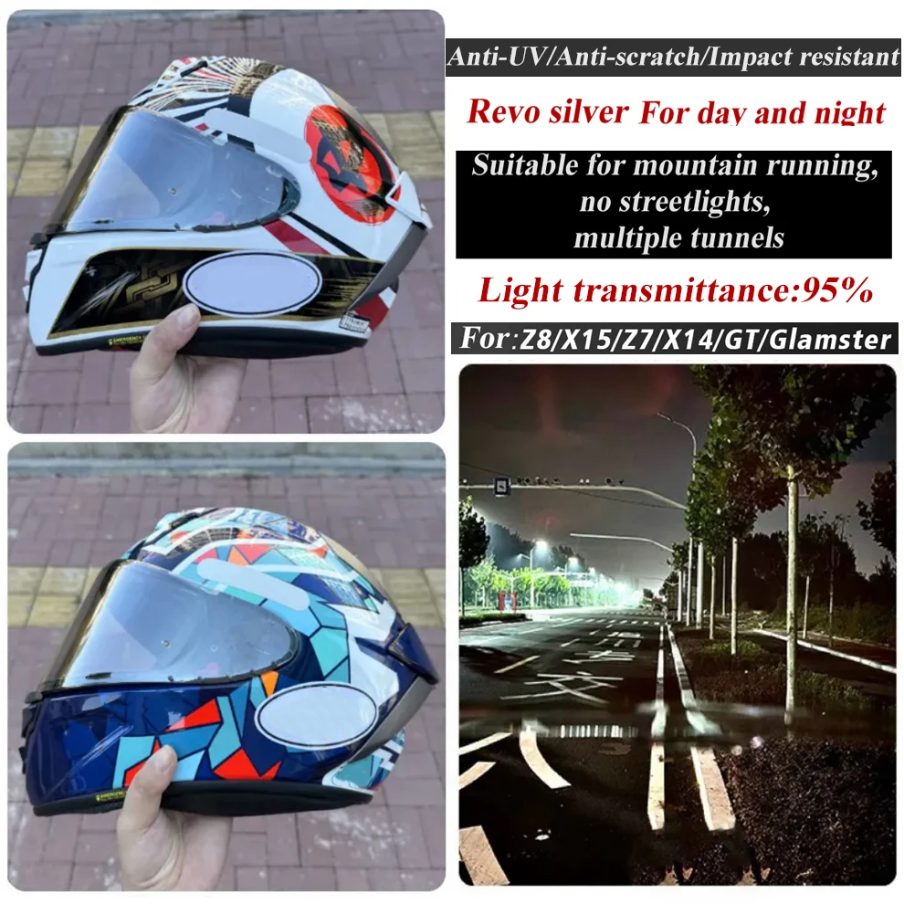 

Motorcycle Helmet Visor Lens With Anti Fog Film For SHOEI Z8/X15 Z7/X14 Helmet Face Shield Visor Windshield Helmet Accessories