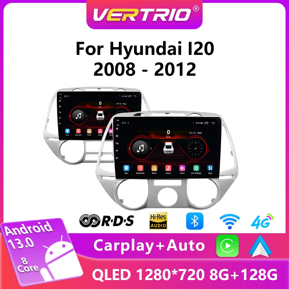 

Android 13 Wireless Carplay For Hyundai i20 2008 2009 2010 2011 2012 Car Radio Stereo Multimedia Video Player DSP GPS 4G 2din