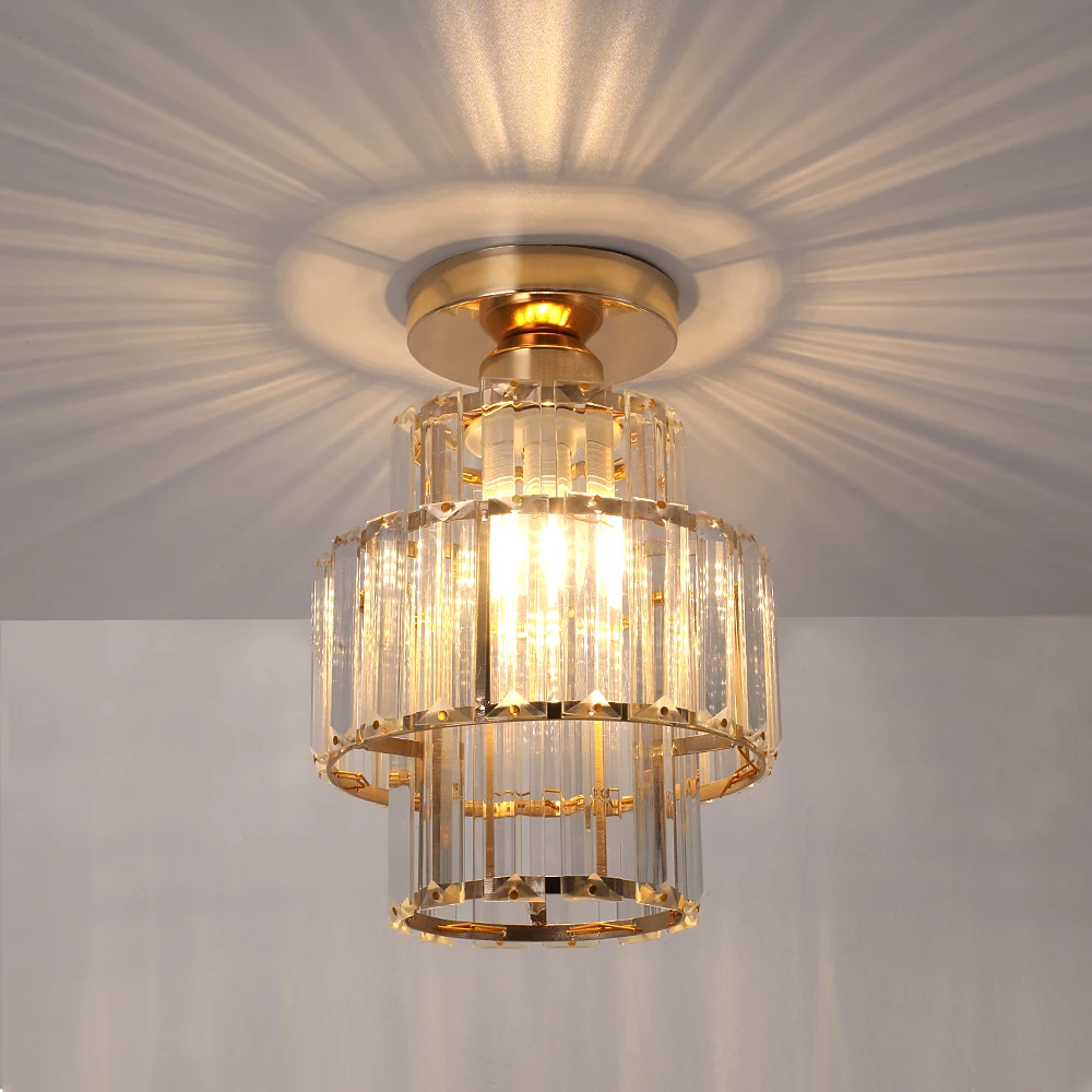 Modern Crystal Ceiling Lamp Led Hanging Lights Home Appliance Dining Room Nordic Loft Chandelier Bedroom Bedside Decora Fixtures