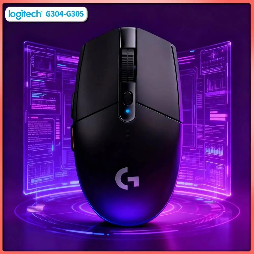 Wireless Logitech G305 Gaming Mouse, 12000 DPI HERO High Precision, 6 Programmable Keys, 250h Battery, PC Mac Compatible Mouse
