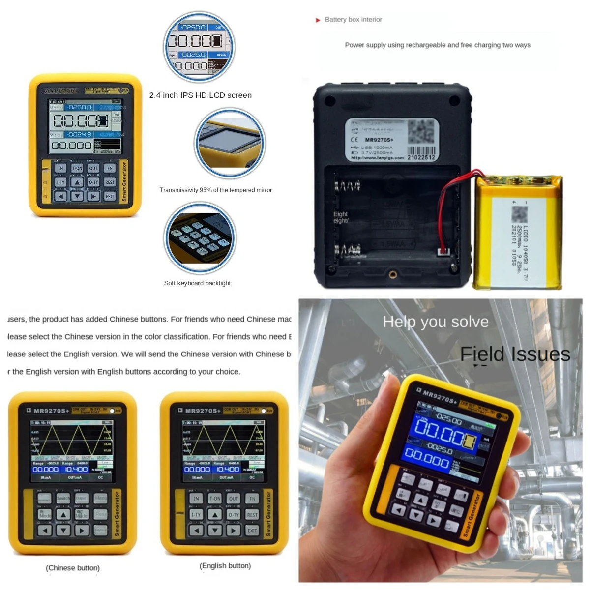 

PT100 Thermocouple Simulator, Pressure Transmitter Calibration, Frequency Recorder Tester