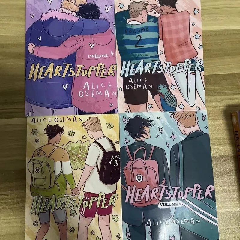 4 Books/set Heartstopper Series Volume 1-4 Books Set By Alice Oseman Heartstopper Series Volume 1-4 Books Set By Alice Oseman