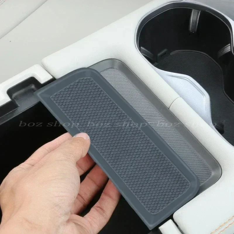 For BYD Seal U Sealion 6 Song Plus DMi/EV 2023 2024 2025 Car Central Control Armrest Silicone Pad Non-slip Mat File Car Supplies