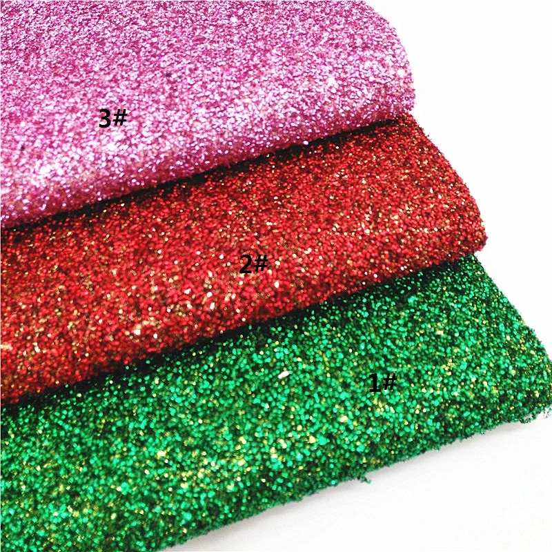 Fogli di pelle glitterata natalizia rosso verde oro argento Tissel Glitter fogli di tessuto finto per fiocchi artigianato fatto a mano fai da te W249