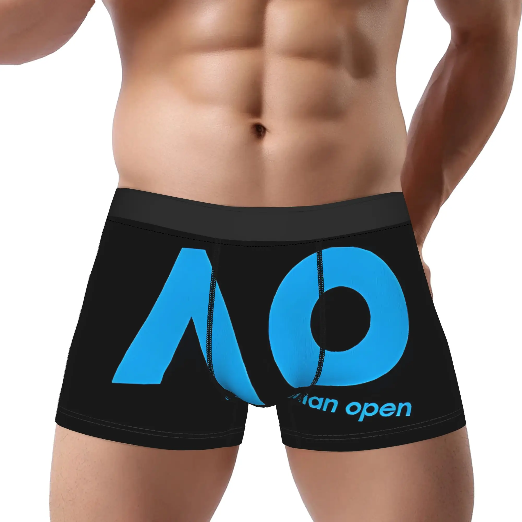 

Трусы-боксеры для мужчин Australian Open AO с принтом, мужское нижнее белье, шорты-боксеры