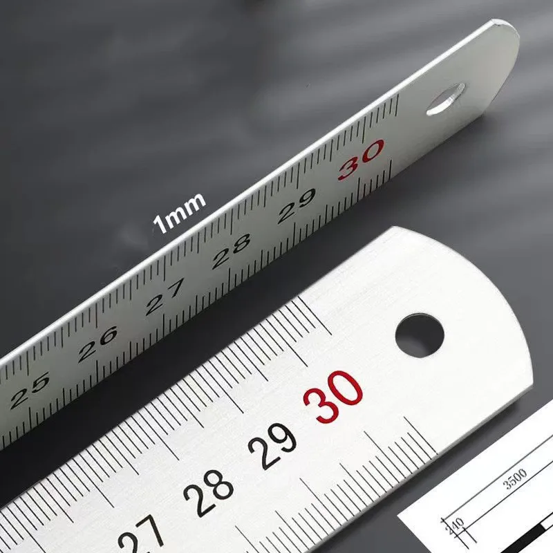 1pcs M&G ARL96027 Bidirectional Stainless Steel Ruler Student Drawing Measurement Ruler Office Drawing