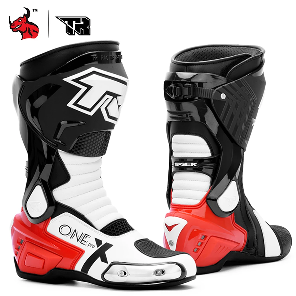 

Knee-High Motocross Boots Waterproof Motorcycle Road Racing Shoes Anti-Slip Off-Road Gear With Reinforced Ankle Guard
