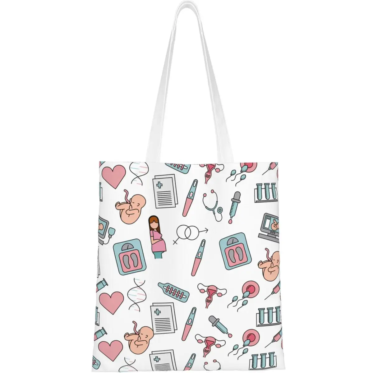 

Милая медицинская сумка-шоппер для доктора и медсестры, сумка на плечо, женская уличная тканевая сумка-тоут, повседневные сумки на заказ