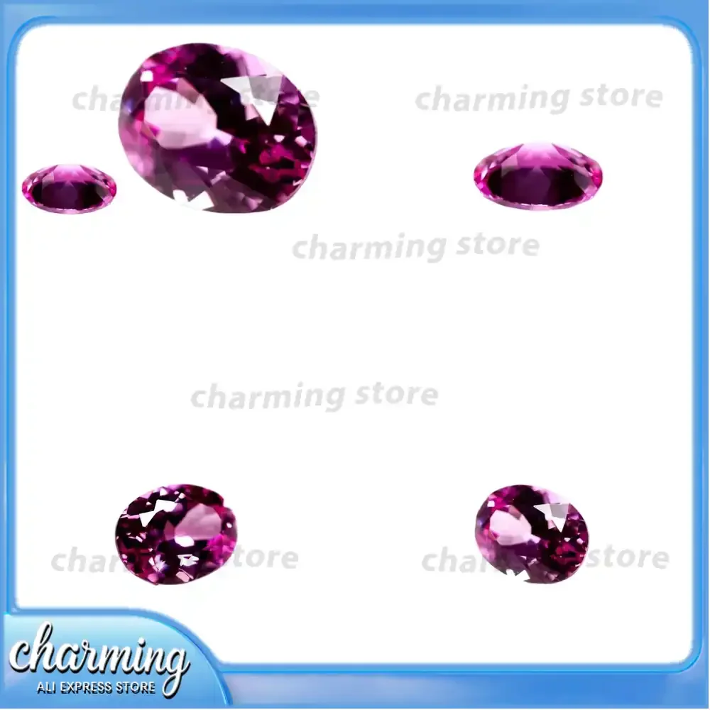 

Lab Grown Sapphire Gemstone Oval Pink for DIY Jewelry Making Setting Custom Materials Certificate Lab Created Sapphire
